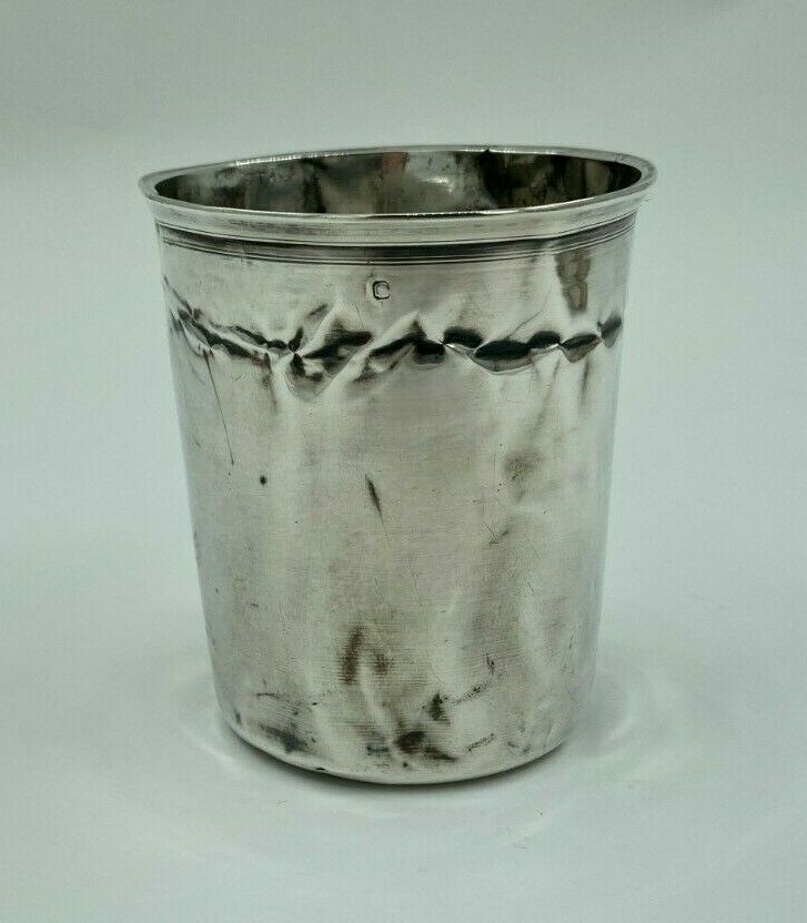 Silver timbale XlXeme poincon minerve large size 67 grams