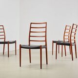 Ensemble de 4 chaises de salle à manger modèle 82 par Niels Otto Moller pour JL Mollers, 1971