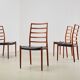 Ensemble de 4 chaises de salle à manger modèle 82 par Niels Otto Moller pour JL Mollers, 1971
