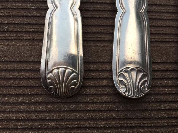 Set de 12 cuillères 12 fourchettes metal argente bouillet bourdelle poicon bb coquille