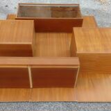Teak wall bookcase