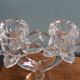 Chandelier candle holder flower in handcrafted cut crystal