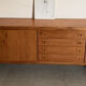 Large Danish vintage row in blond teak from the 60s