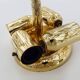 Antique 4-light star-shaped ceiling light in brass, glass pendants. 1980s