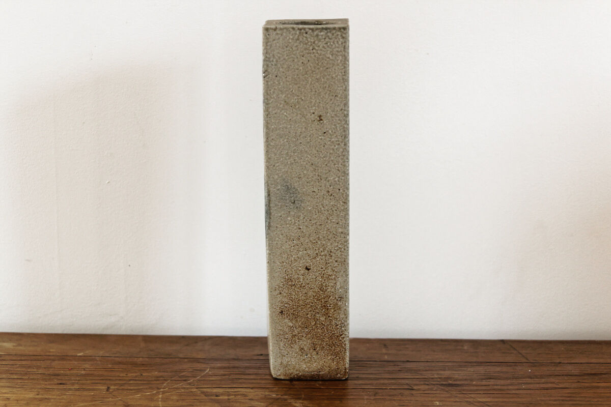 Vintage vase in sandstone, signed