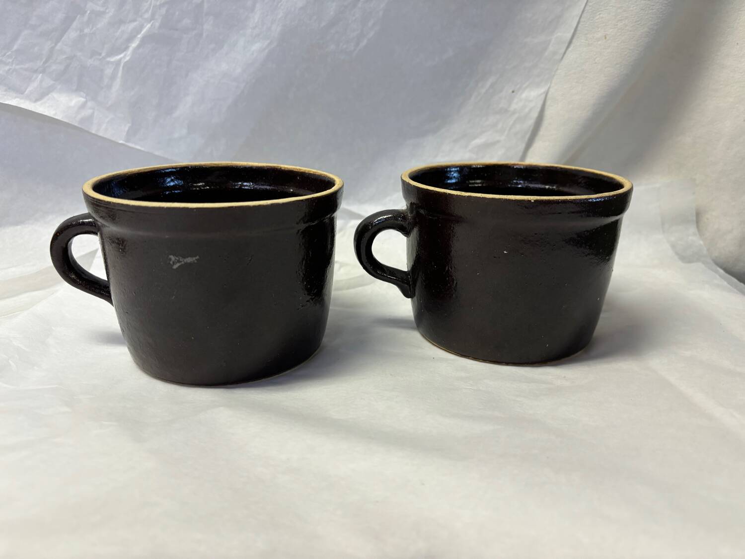 Ensemble de 2 tasses en terre vernissé