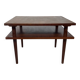 Vintage square coffee table in teak veneer, 1960s design