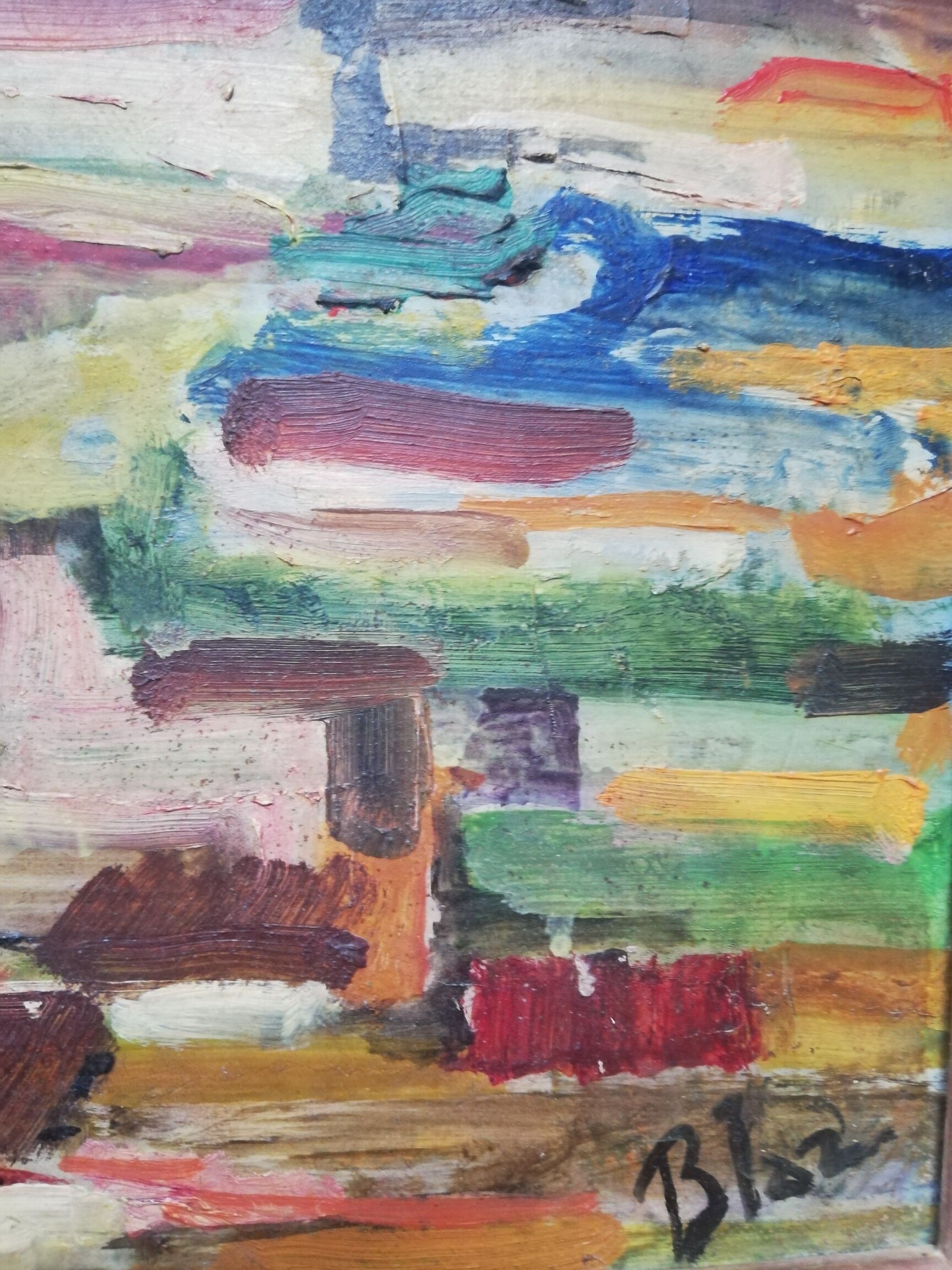 Oil on coated cardboard