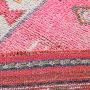Shades Of Pink Beige Antique Vintage Runner Rug, 89x322Cm