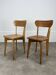 Pair of Luterma bistro chairs, wood, 1950s
