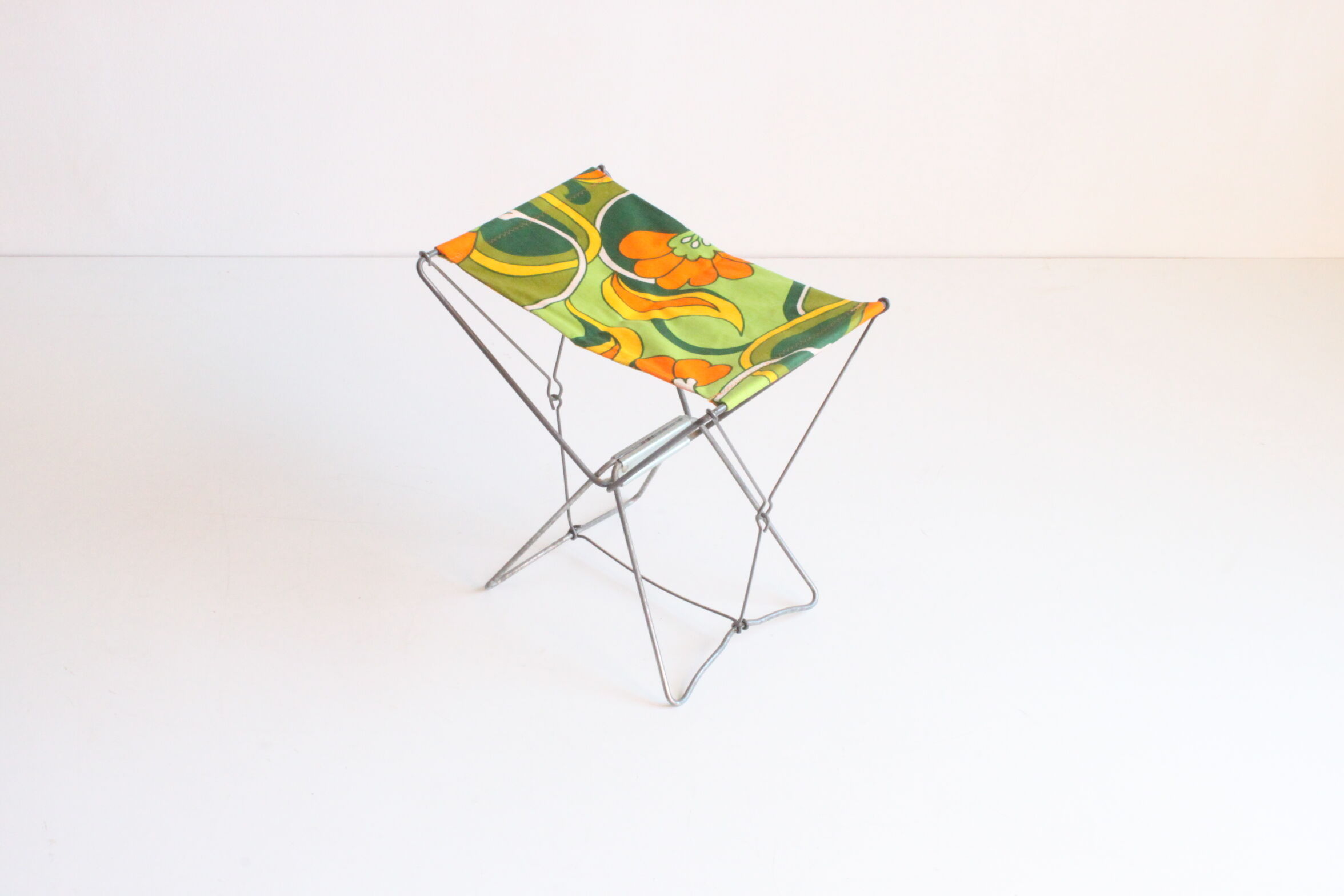 Nomad folding camping stools, France 1950s, set of three.
