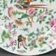 Porcelain plate XIXth Canton with floral decoration birds and butterflies
