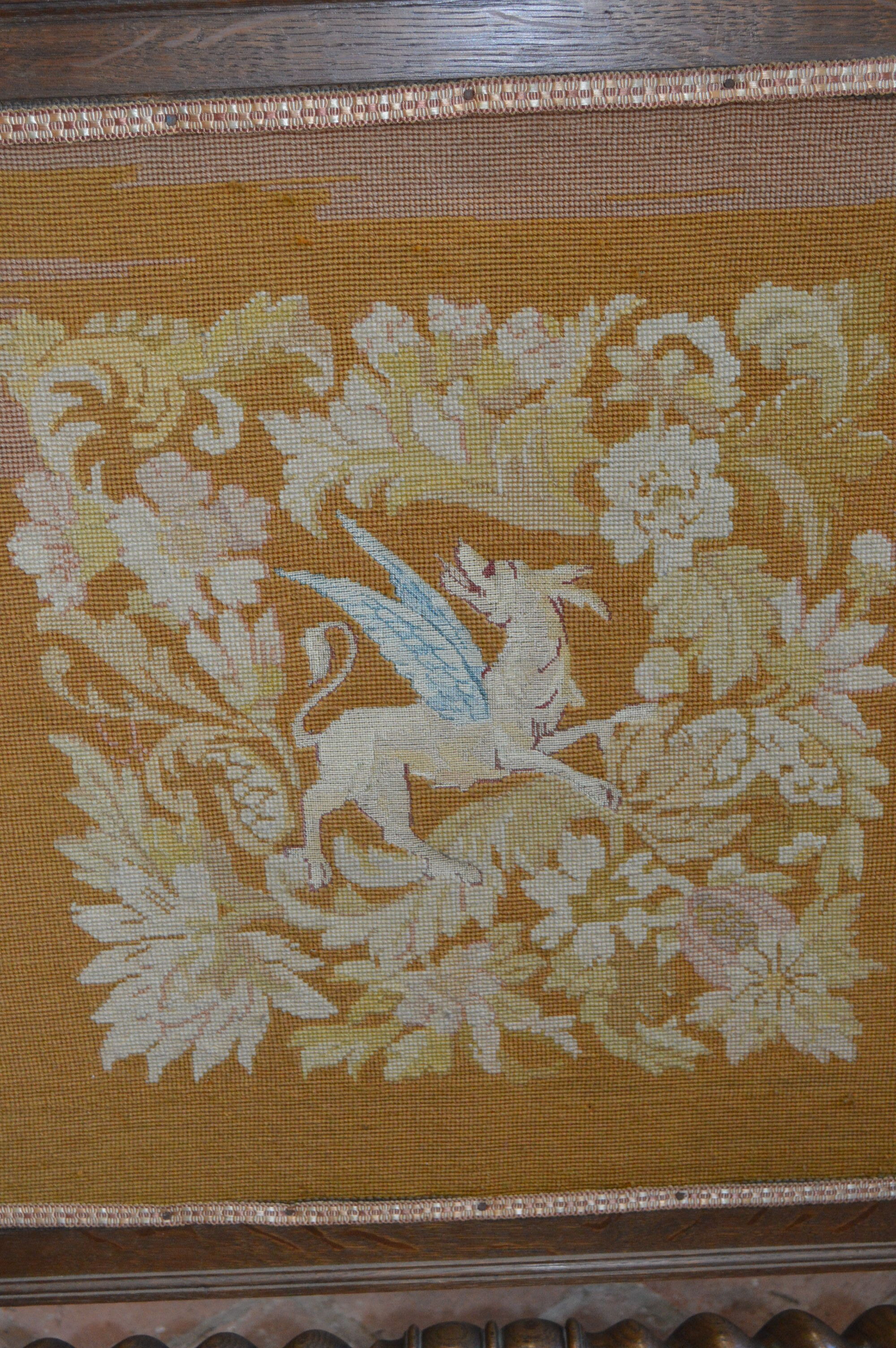 Oak fireplace screen