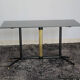 Coffee table in black glass lacquered brass and iron, Italy 50s