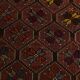 Burgundy Red Star Pattern Vintage Kilim Rug, 194x314Cm