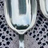 Set of 12 forks and 12 spoons Orbrille silver metal 1950 vintage