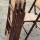 Set of 4 folding chairs wood and canning of the 70s