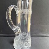 St. louis partie de service à bière art nouveau cristal soufflé et gravé