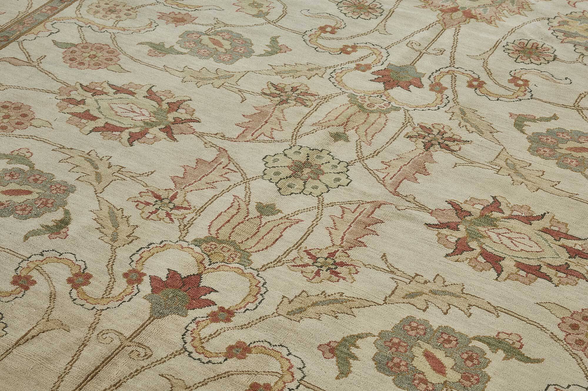 Turkish Handknotted Wool Oushak Rug 271 cm x 402 cm
