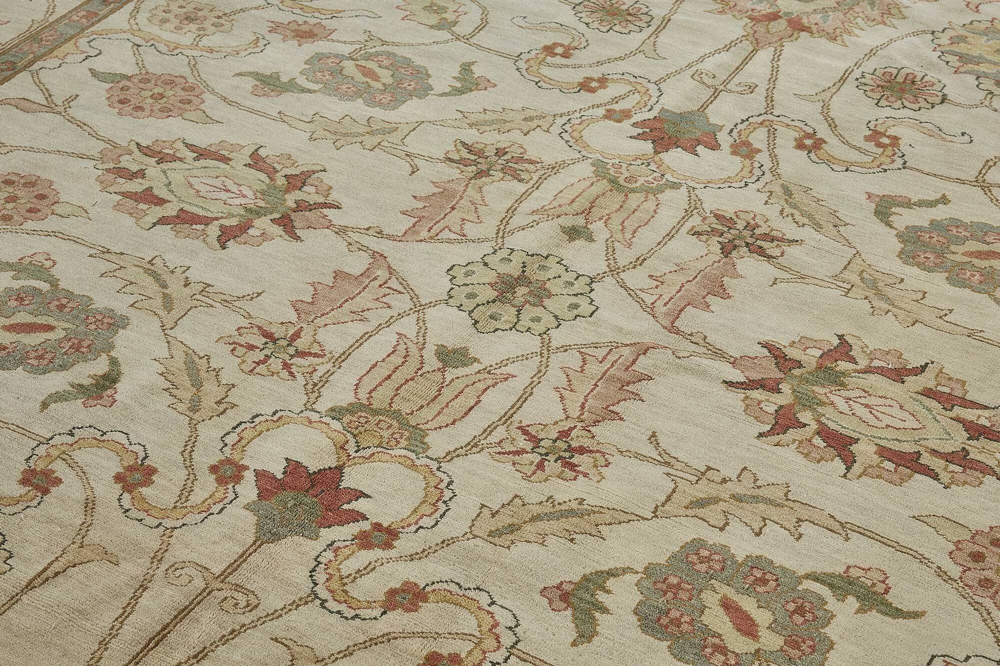 Turkish Handknotted Wool Oushak Rug 271 cm x 402 cm