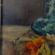 Still life with vase and bouquets of flowers
