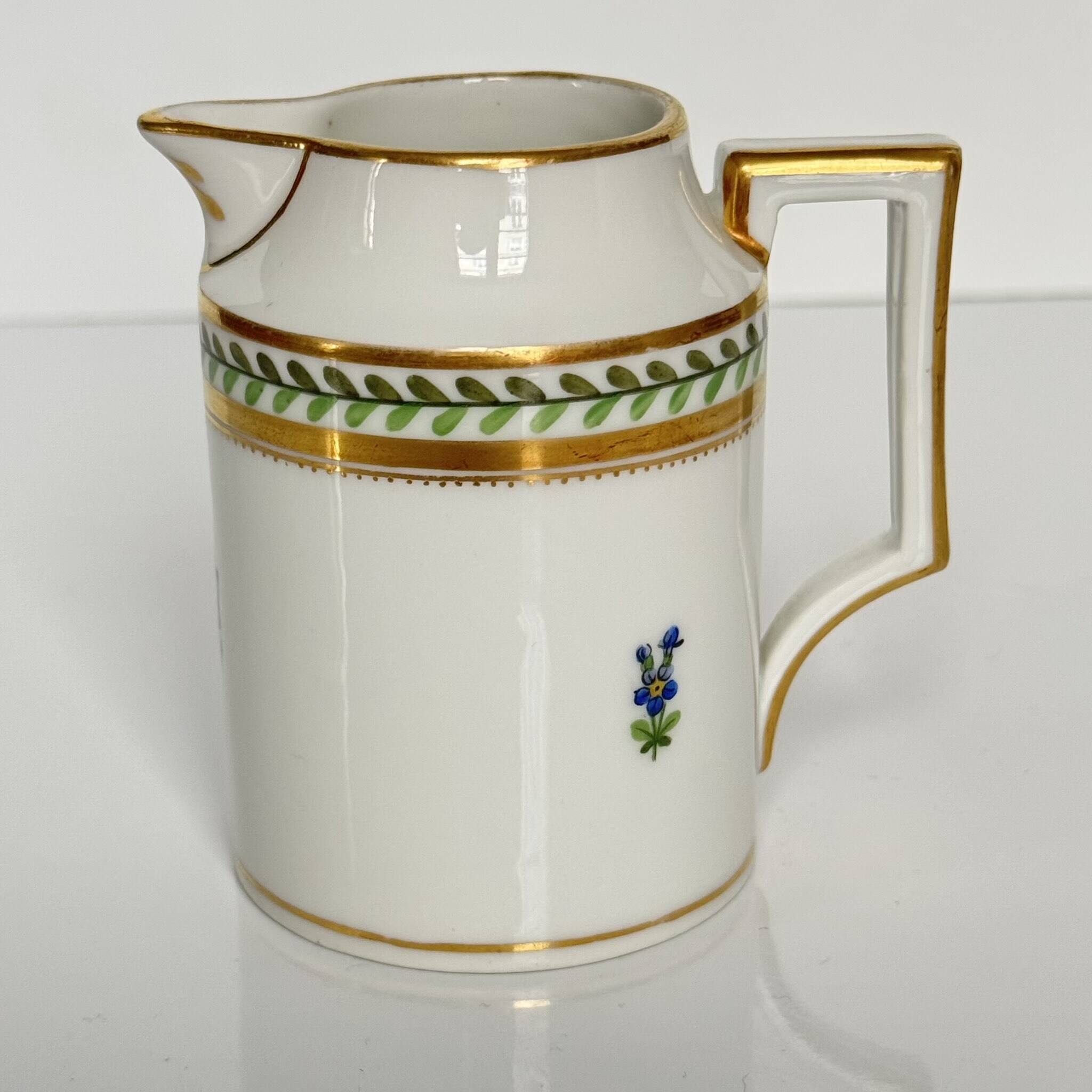 Vienna Porcelain Milk Jug | Hand-Painted Flowers | 19th Century
