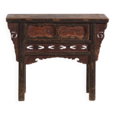 Antique pine console with multi-layer patina – China, circa 1930