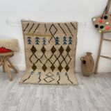 Handcrafted Moroccan Berber rug 147 x 107 CM