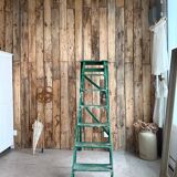 Vintage stepladder with green patina