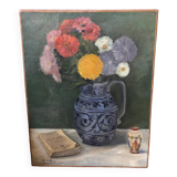 Ancien tableau à l’huile nature morte