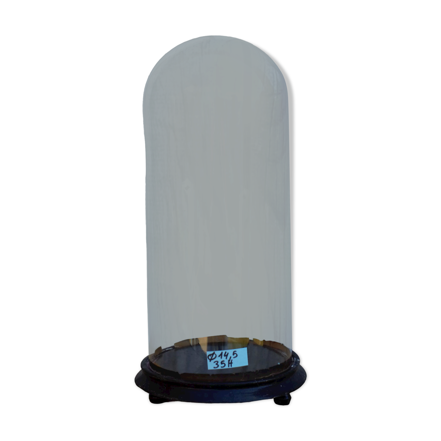 Round glass globe 35 cm high