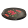Authentic Longwy dish Black enamels poppy decoration Louis Valenti 1960