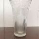 Chiseled glass vase roses pattern