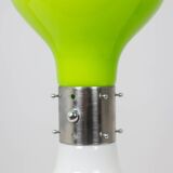 attribué à Carlo Nason. Lampe en verre blanc et vert. Années 1970.