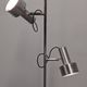 Space age modernist floor lamp with 2 aluminium spots, France circa 1970.
