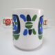 Three mugs and two cups decoration flowers design Jean-Charles Meunier 70s
