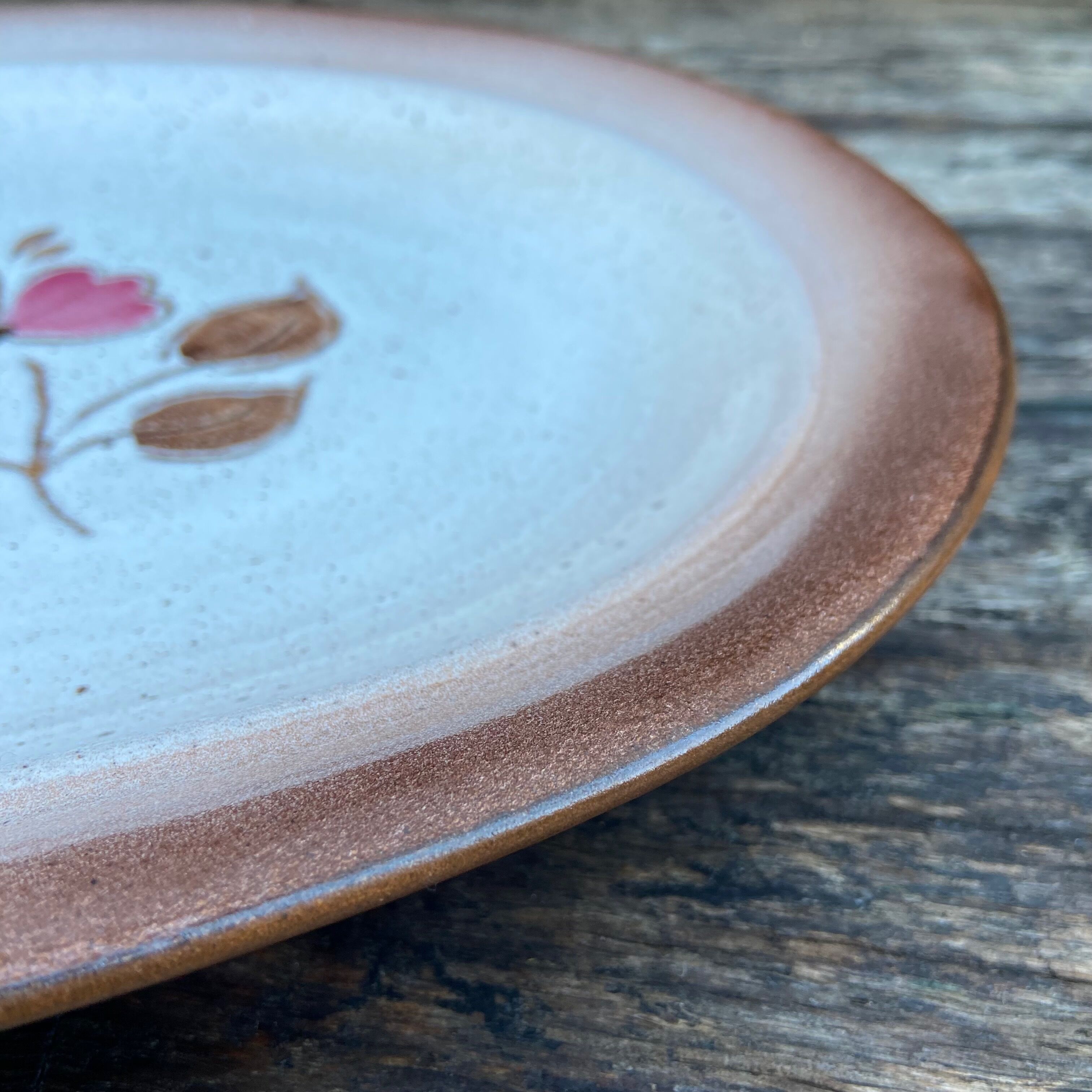 Set of 6 sandstone plates-Manufacture Niederviller