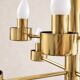 Eight-light chandelier in solid brass by Gaetano Sciolari, Italy, year