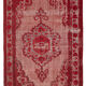 Handmade carved anatolian 1980s 215 cm x 341 cm red rug