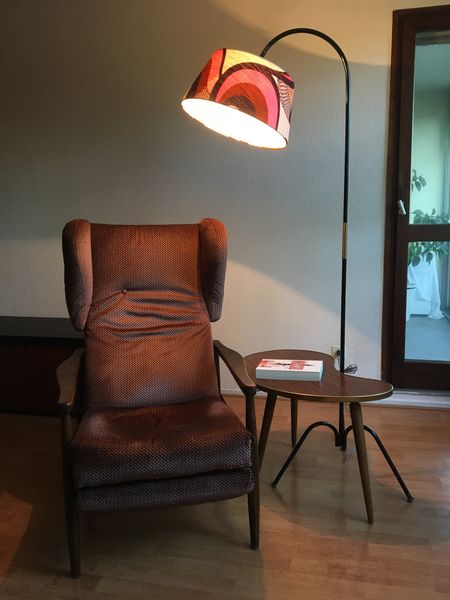 Floor lamp lampshade fabric Kiko vintage 1970