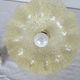 Suspension et son opaline clichy couleur  paille / blanc