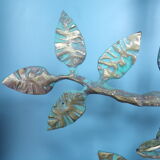 Brutalist bronze tree lamp