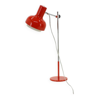 1960s Josef Hurka Red Desk Lamp, Czechoslovakia