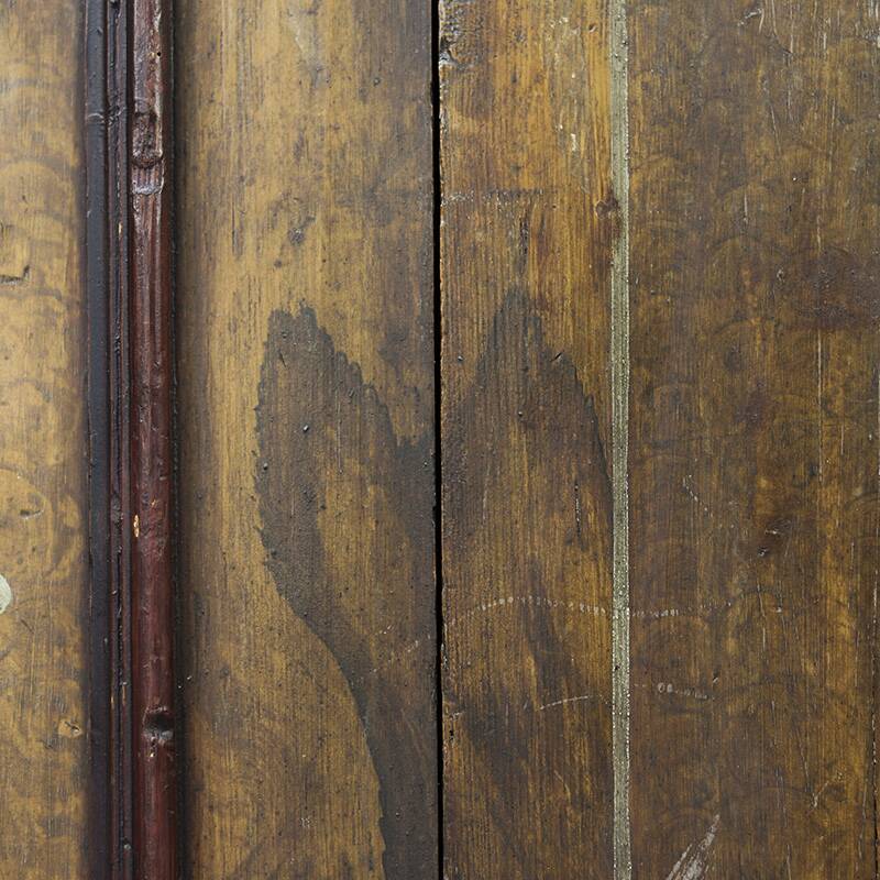 Painted folk art bridal cupboard 1769