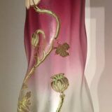 Enamelled glass vase Legras