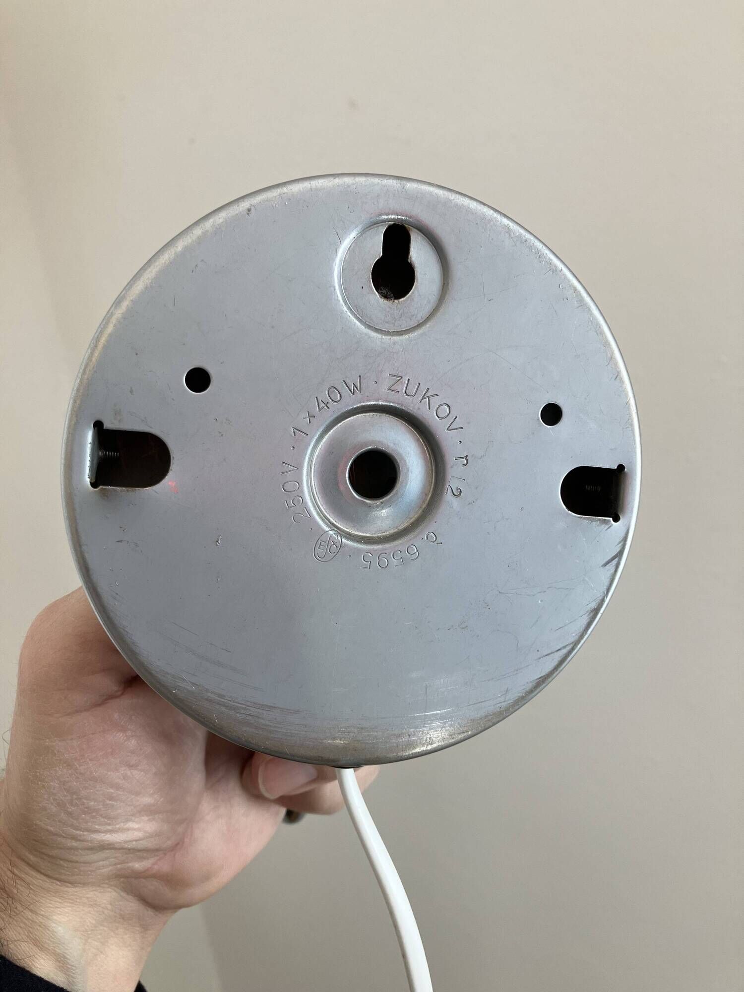 Functionalist Wall Lamp by Zukov, Czechoslovakia, 1940s
