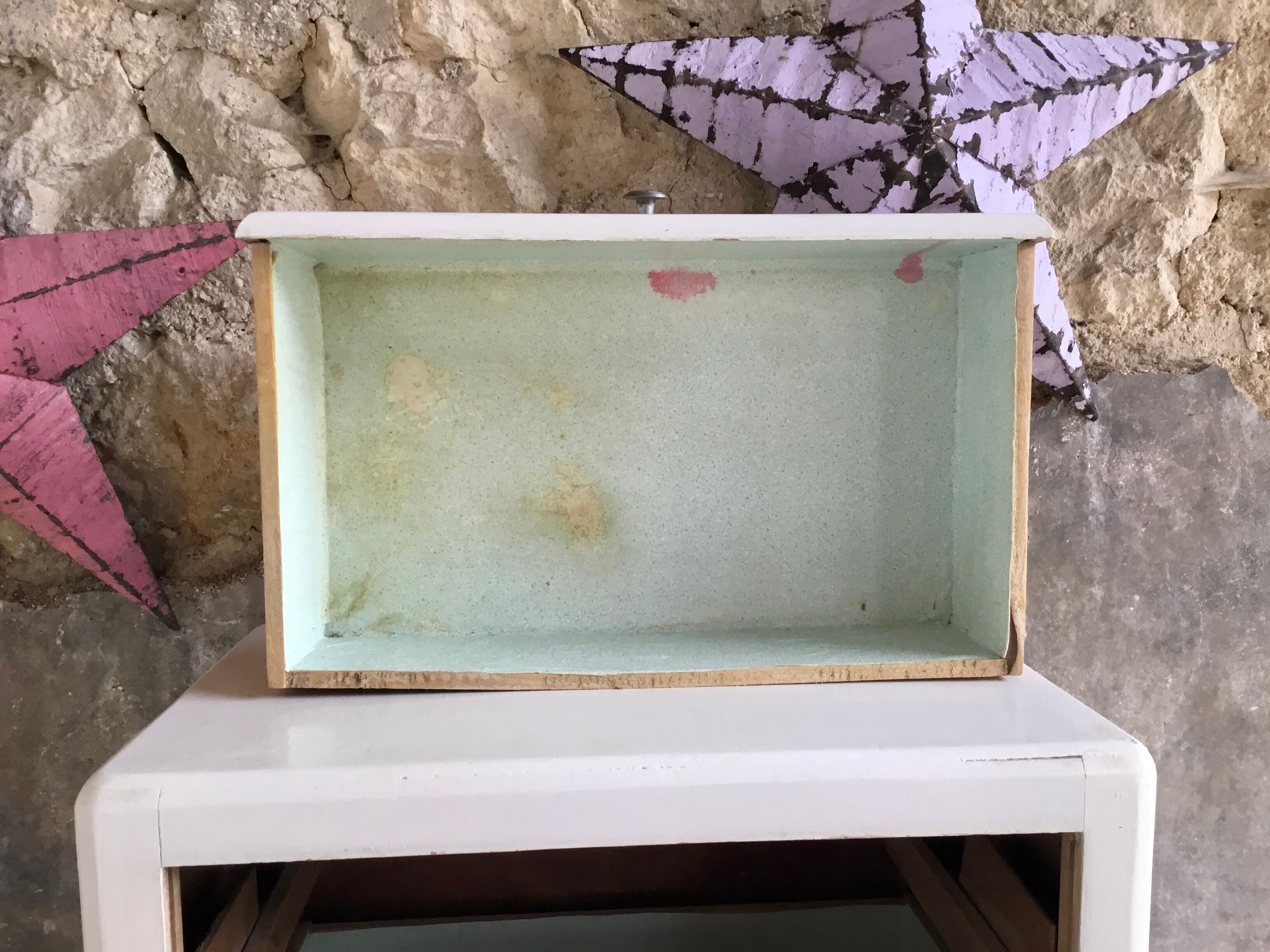 Vintage white wood dresser