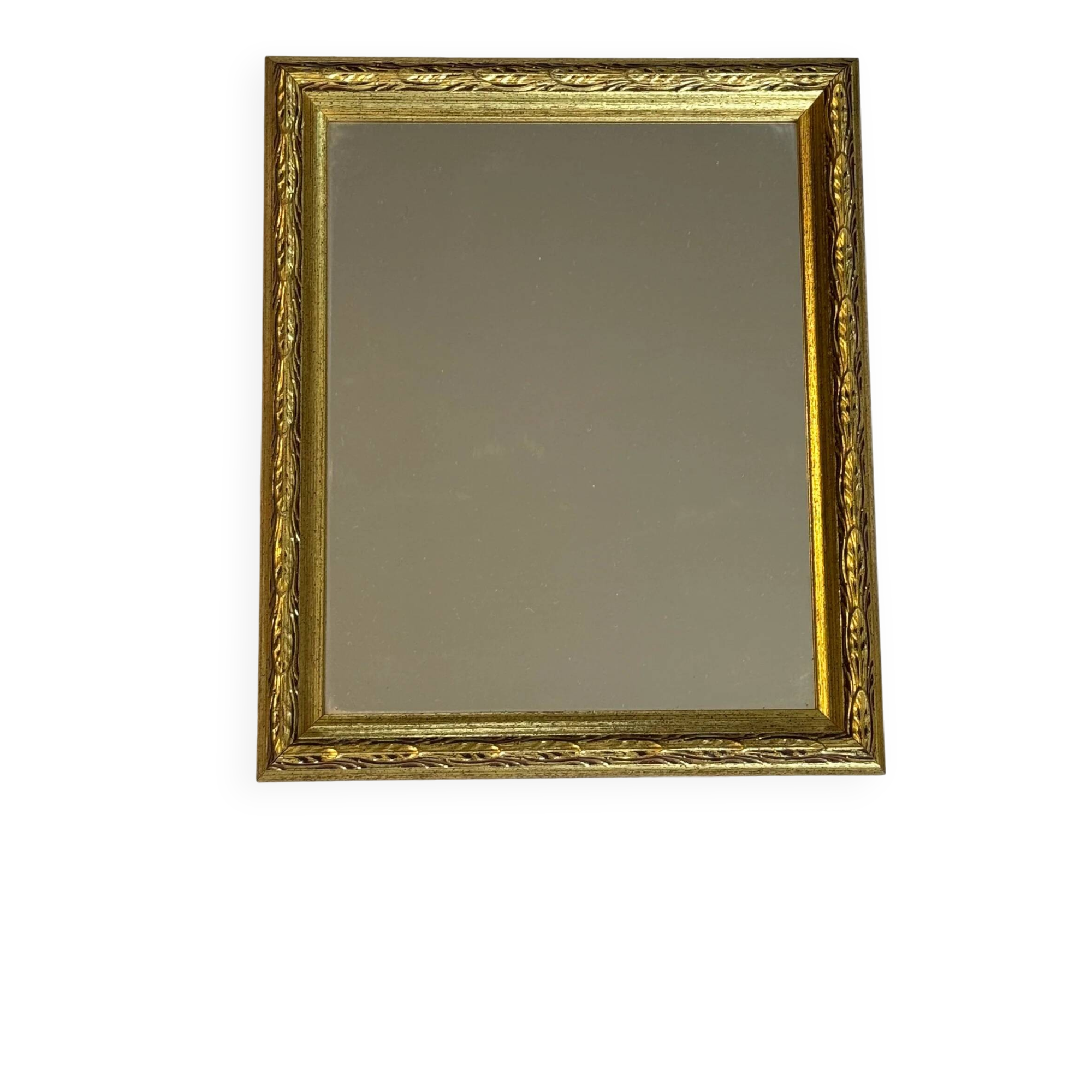 Miroir vintage doré en bois