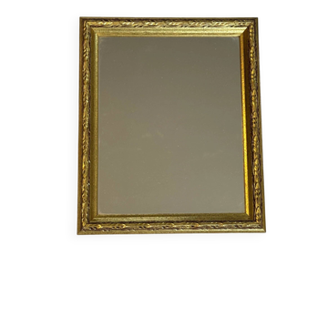 Miroir vintage doré en bois