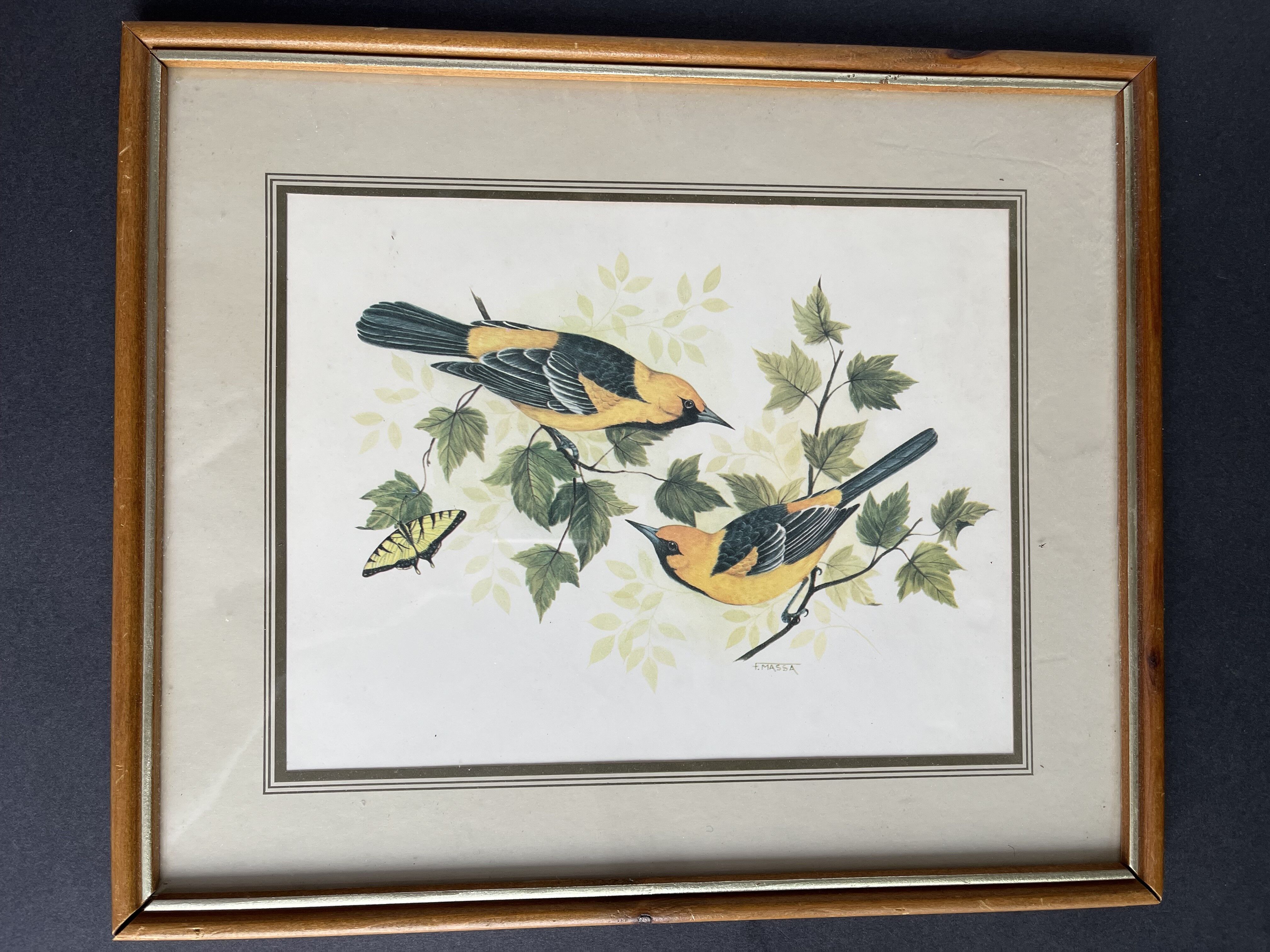 Table: Antique engraving by F Massa